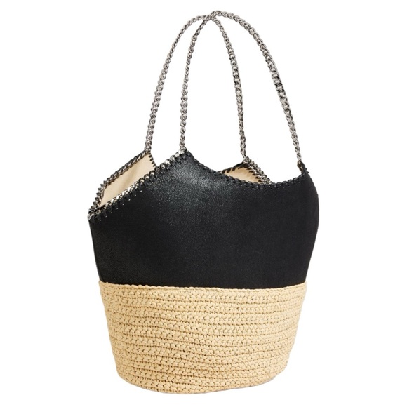 💕HP💕Stella McCartney Large black half and half tote bag - Picture 6 of 15